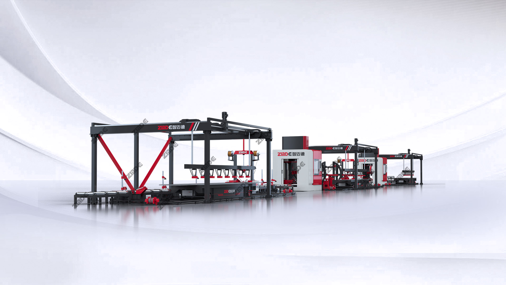 Full automatic one-step forming production line for fabricated building steel beams